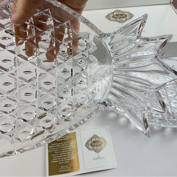 Shannon Crystal By Godinger Crystal Pineapple Server Set Of 2 Made In Slovakia - Picture 5 of 10